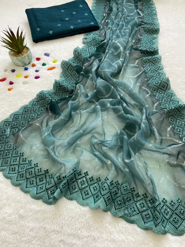 Amiya_Rama_Green_No.2_–_Nectar_Diwali_Special_|_Shimmer_Sitara_Pending_Fabric_Saree_with_Embroidery_&_Sequence_Work,_Cutwork_Border_&_Heavy_Embroidery