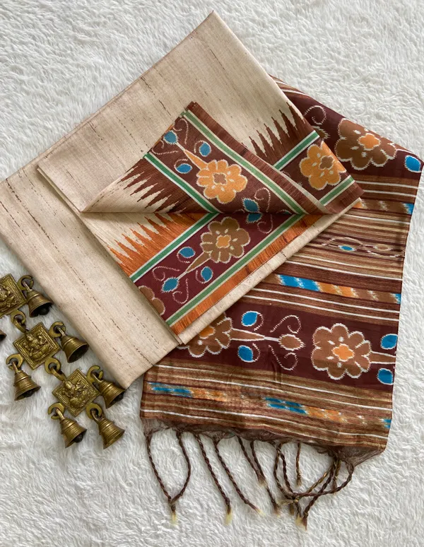 Soft_Tussar_Silk_Saree_(Coffee),_with_Blouse_Peice