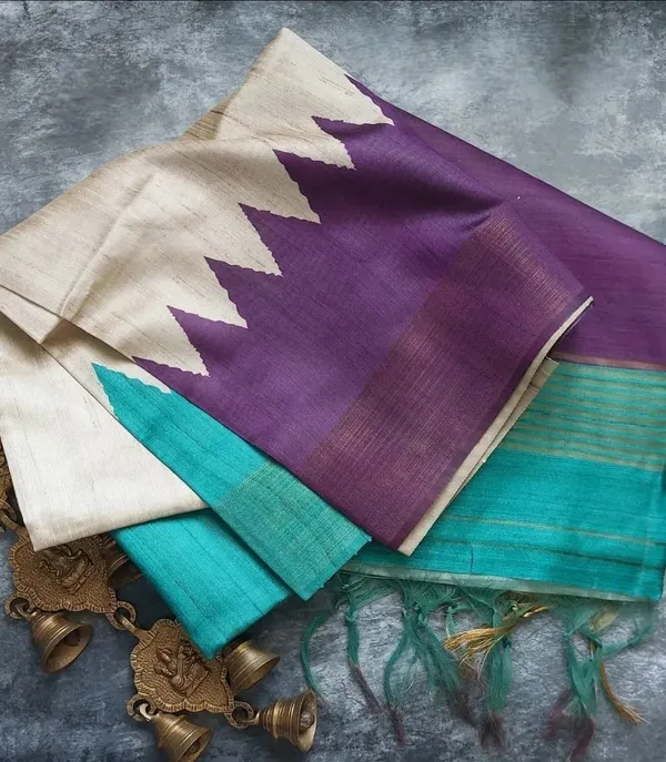 Soft_Tussar_Silk_Saree_(Wine),_with_Blouse_Peice