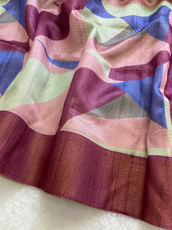 Siya_Wine_–_Zari_Line_Diwali_Special_|_Soft_Tussar_Silk_Saree_with_Print,_Zari_Line_Saree_&_Print_Blouse_with_Tassels