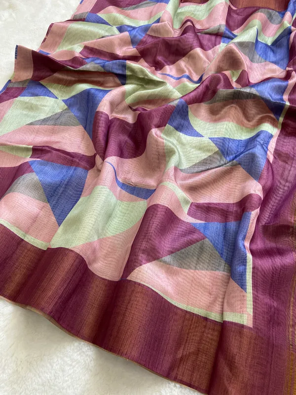 Siya_Wine_–_Zari_Line_Diwali_Special_|_Soft_Tussar_Silk_Saree_with_Print,_Zari_Line_Saree_&_Print_Blouse_with_Tassels