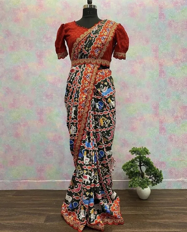 Animale_Black_–_Animal_Print_Diwali_Special_|_Soft_Satin_Silk_Saree_with_Digital_Print,_Ready-Made_Blouse_with_Hip_Belt