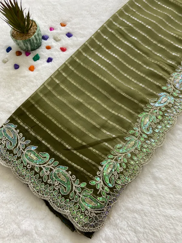 Zivah_Green_–_Diwali_Special_|_Kajju_Katri_Pedding_Saree_with_Embroidery_&_Sequence_Work,_Cutwork_Border_&_Heavy_Embroidery_&_Sequence_Work_Blouse