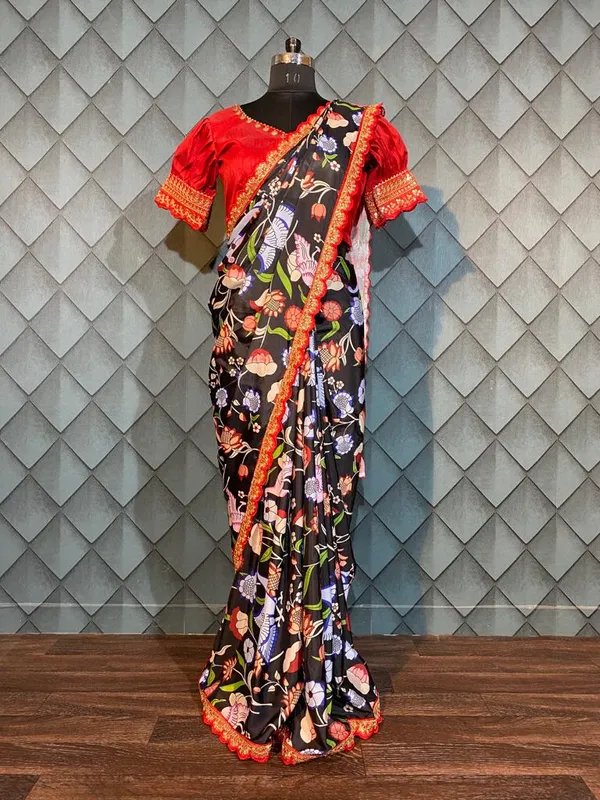 Batak_2_Black_–_Diwali_Special_|_Soft_Satin_Silk_Saree_with_Digital_Print,_Ready-Made_Maggam_Blouse