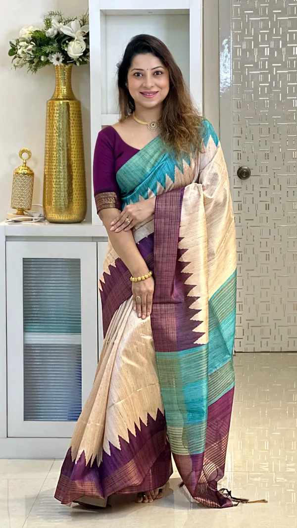 Printed Exculsive Premium And Superior Soft Tussar Silk Saree, 6.3 m (with  blouse piece) at Rs 850 in Surat