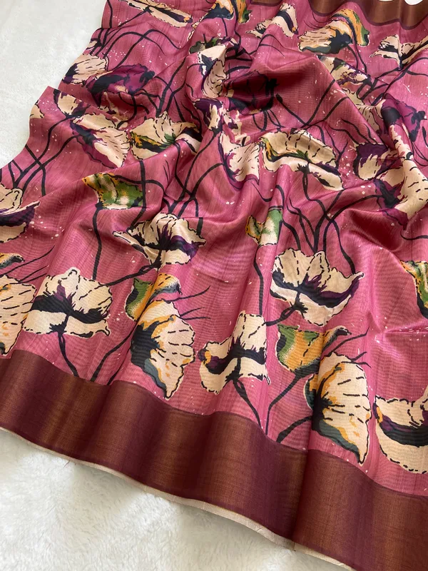 Anusha_Wine_–_Zari_Line_Diwali_Special_|_Soft_Tussar_Silk_Saree_with_Print,_Zari_Line_Saree_&_Print_Blouse_with_Tassels
