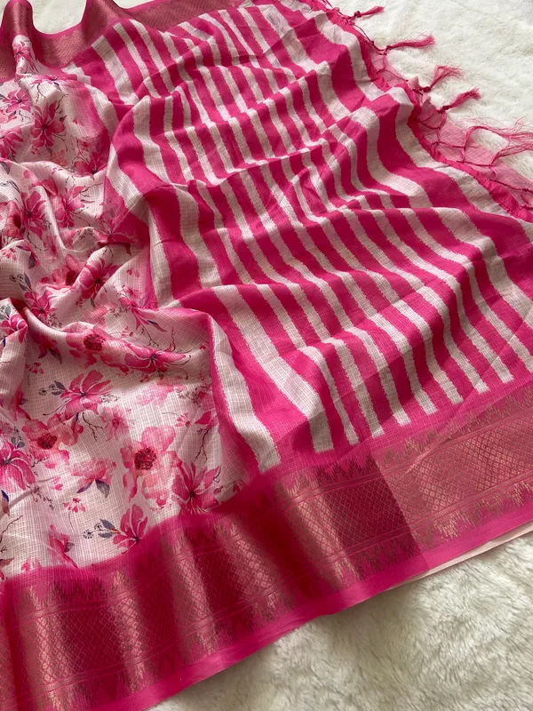 Alka_Pink_–_Aesthetic_Edit_for_You_|_Soft_Kota_Saree_with_Print,_Pallu_&_Contrast_Print_Blouse_with_Tassels