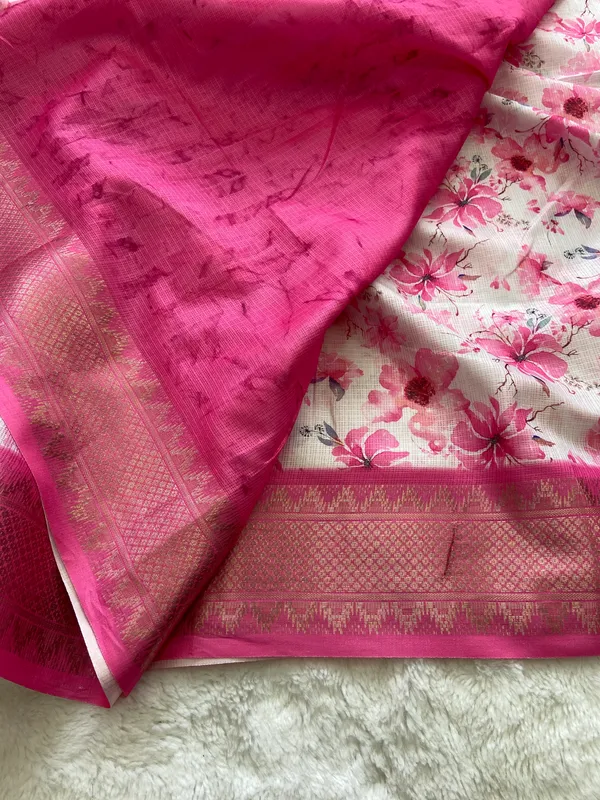 Alka_Pink_–_Aesthetic_Edit_for_You_|_Soft_Kota_Saree_with_Print,_Pallu_&_Contrast_Print_Blouse_with_Tassels