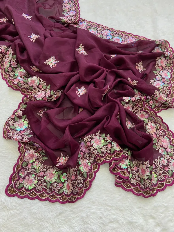 Priya_Wine_–_Beloved_Diwali_Special_|_Soft_Heavy_Blooming_Organza_Saree_with_Embroidery_&_Sequence_&_Siroski_Work,_Cutwork_Border_&_Heavy_Embroidery