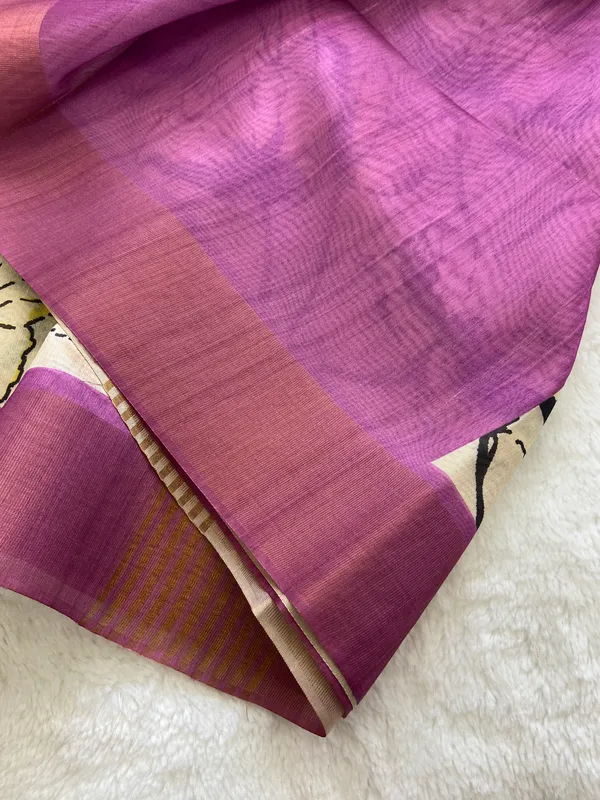 Anusha_Purple_–_Zari_Line_Navratri_Special_|_Soft_Tussar_Silk_Saree_with_Print,_Zari_Line_Saree_&_Print_Blouse_with_Tassels