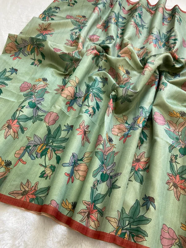 Mishti_Red_–_Mithai_Sweet_Diwali_Special_|_Soft_Tussar_Silk_Saree_with_Print,_Zari_Line_Saree_&_Print_Blouse_with_Tassels