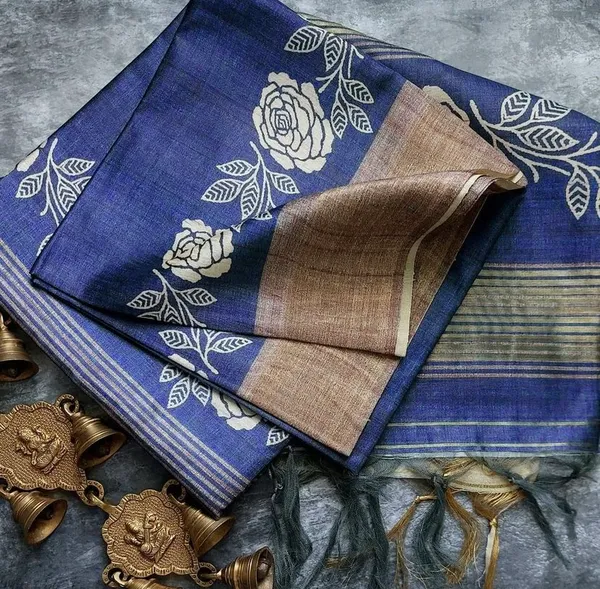 Rose_Blue_–_Rosy_Navratri_Special_|_Soft_Tussar_Silk_Saree_with_Blouse_Piece