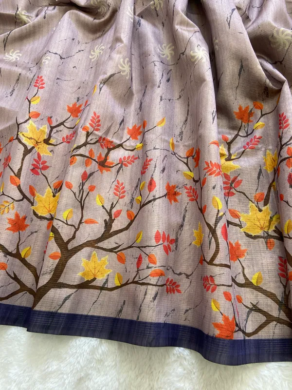 Indira_Blue_–_Prosperous_Navratri_Special_|_Soft_Tussar_Silk_Saree_with_Print,_Zari_Line_Saree_&_Print_Blouse_with_Tassels