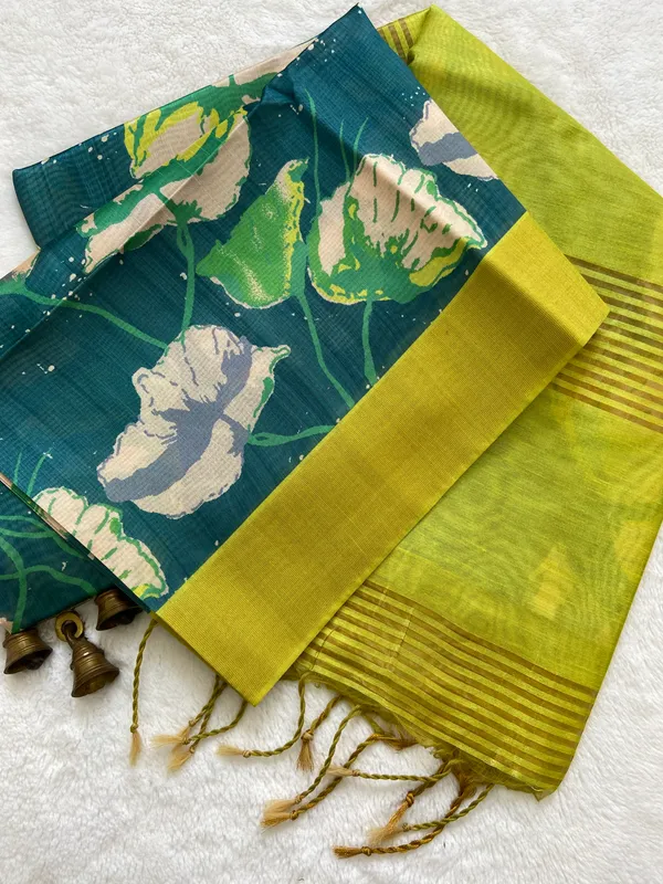Anusha_Lemon_Yellow_–_Zari_Line_Diwali_Special_|_Soft_Tussar_Silk_Saree_with_Print,_Zari_Line_Saree_&_Print_Blouse_with_Tassels