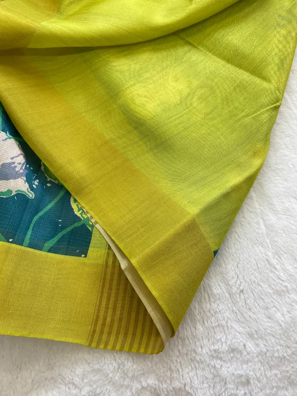 Anusha_Lemon_Yellow_–_Zari_Line_Diwali_Special_|_Soft_Tussar_Silk_Saree_with_Print,_Zari_Line_Saree_&_Print_Blouse_with_Tassels