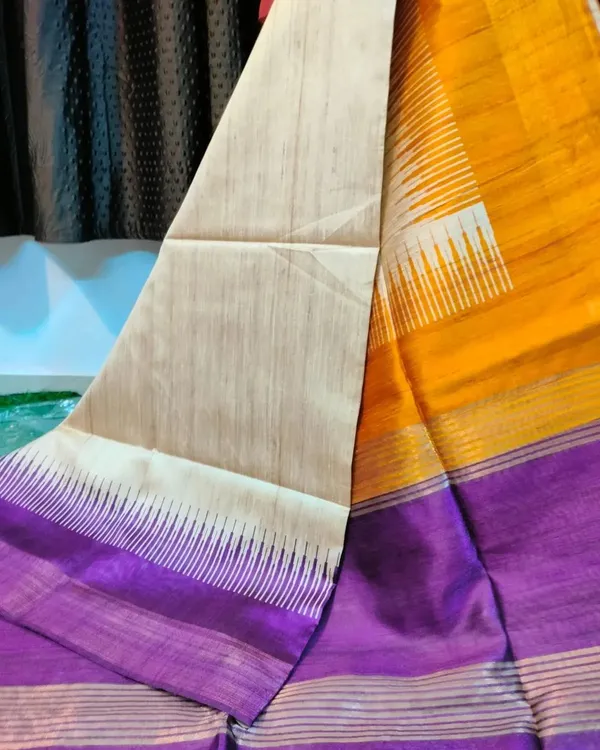 Samaa_Purple_–_Spellbinding_Navratri_Special_|_Soft_Tussar_Silk_Saree_with_Blouse_Piece