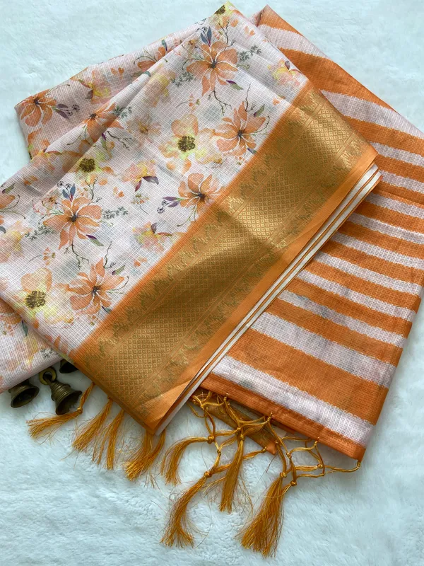 Alka_Yellow_–_Aesthetic_Edit_for_You_|_Soft_Kota_Saree_with_Print,_Pallu_&_Contrast_Print_Blouse_with_Tassels