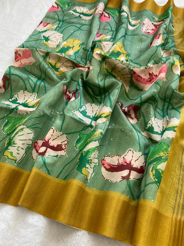 Anusha_Yellow_–_Zari_Line_Diwali_Special_|_Soft_Tussar_Silk_Saree_with_Print,_Zari_Line_Saree_&_Print_Blouse_with_Tassels
