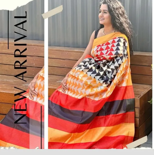 Sita_Black_–_Graceful_Aesthetic_Edit_for_You_|_Soft_Tussar_Silk_Saree_with_Print,_Border_&_Contrast_Print_Blouse_with_Tassels