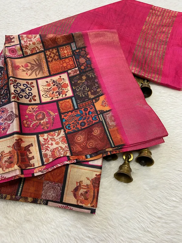 Box_Pink_–_Navratri_Special_|_Soft_Tussar_Silk_Saree_with_Blouse_Piece