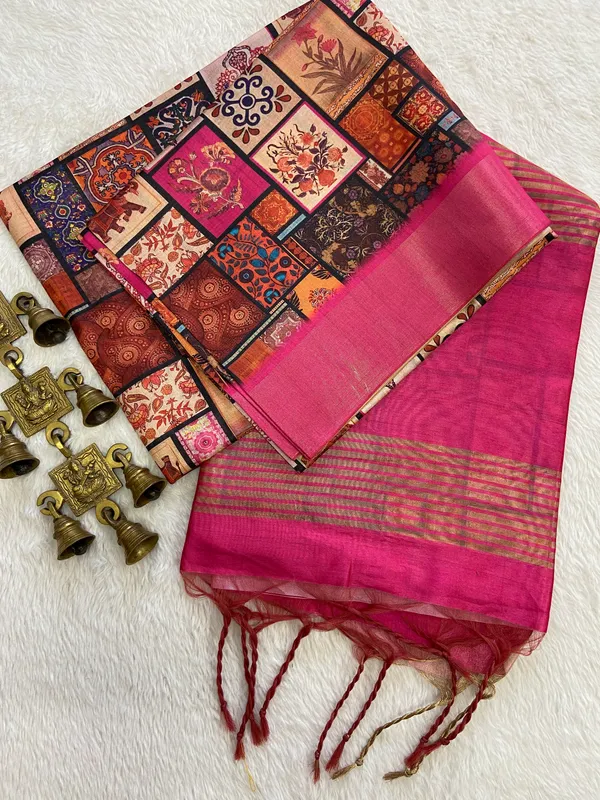 Box_Pink_–_Navratri_Special_|_Soft_Tussar_Silk_Saree_with_Blouse_Piece