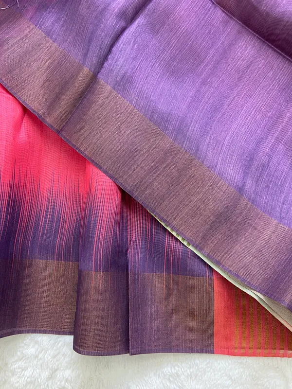 Binita_Wine_&_Pink_–_Diwali_Special_|_Soft_Tussar_Silk_Saree_with_Print,_Pallu_&_Contrast_Print_Blouse_with_Tassels