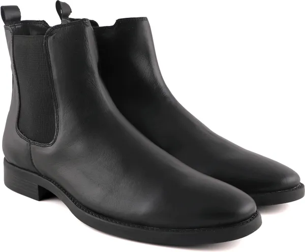 Freacksters Black Leather Side Zip Extra Cushion Inner Sole Chelsea Boots For Men Black Price in India Buy Freacksters Black Leather Side Zip