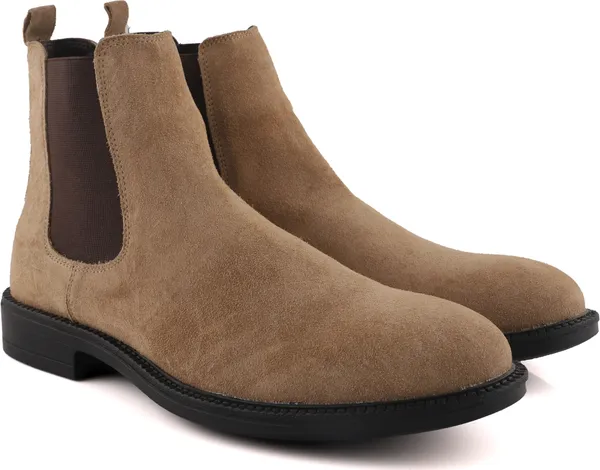 Freacksters Beige Leather Chelsea Boots Extra Cushion Inner Sole Boots For Men Brown Price in India Buy Freacksters Beige Leather Chelsea Boots