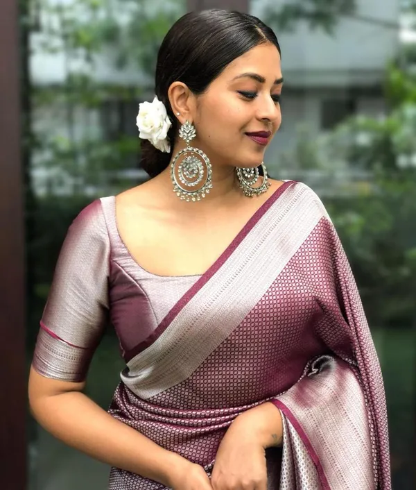 Brown_Printed_Kanjivaram_Silk_Saree_with_Saree_Cover
