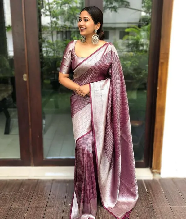 Brown_Printed_Kanjivaram_Silk_Saree_with_Saree_Cover