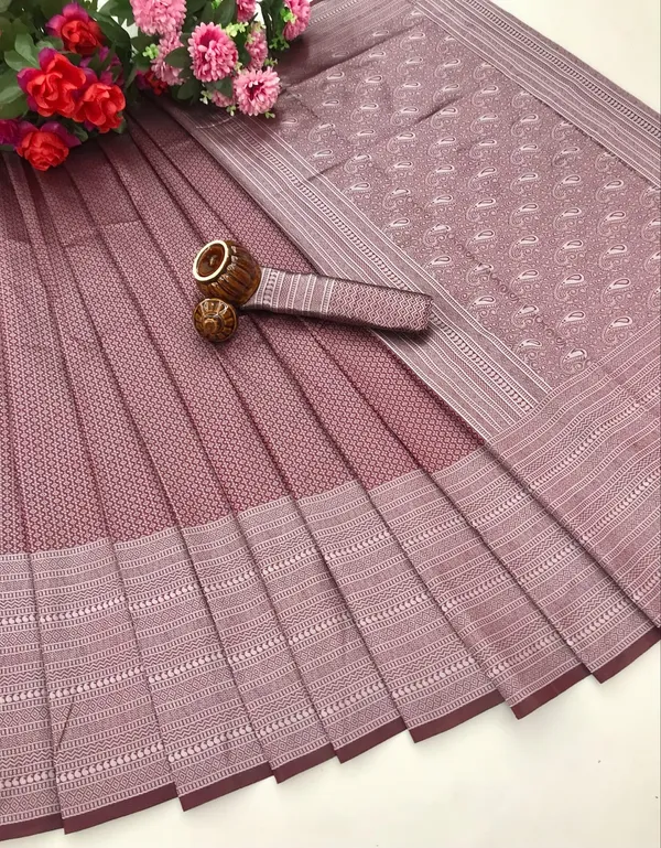 Brown_Printed_Kanjivaram_Silk_Saree_with_Saree_Cover