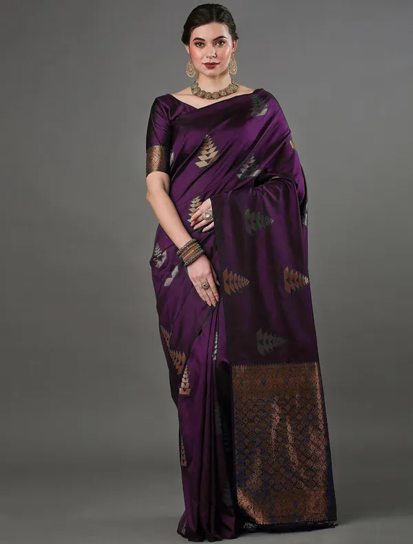 Purpul_Soft_Silk_Saree_With_Bucolic_Blouse_Piece