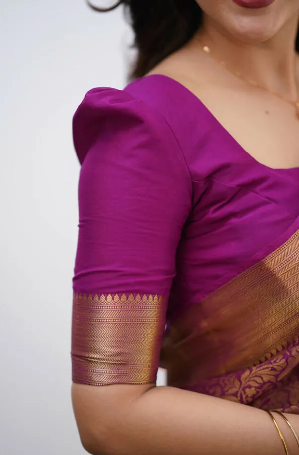 Magenta_Silk_Saree_With_Blouse_Piece
