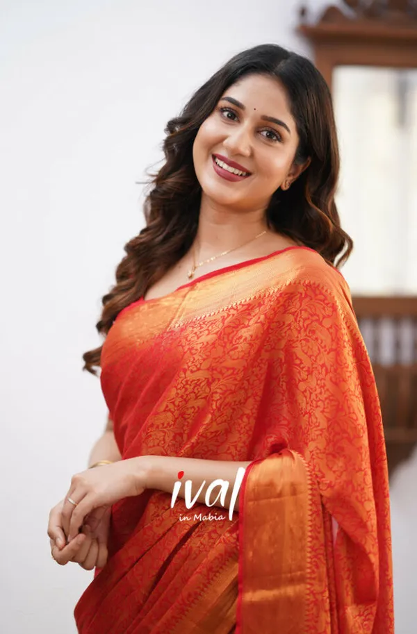 Red_Soft_Banarasi_Silk_Saree_With_Lagniappe_Blouse_Piece