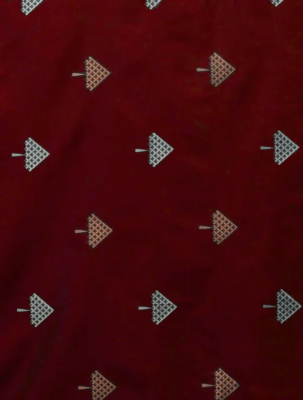 Maroon_Soft_Banarasi_Silk_Saree_With_Blouse_Piece