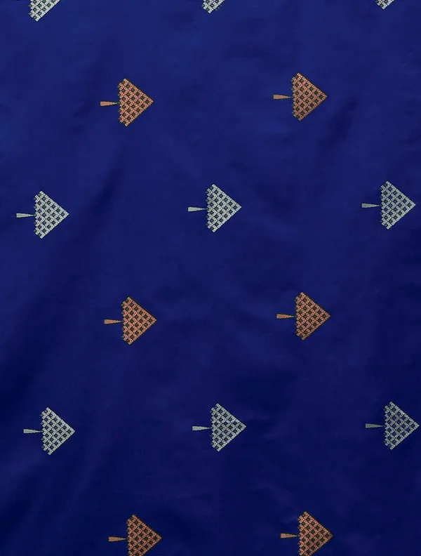 Navy_Blue_Soft_Banarasi_Silk_Saree_With_Glowing_Blouse_Piece