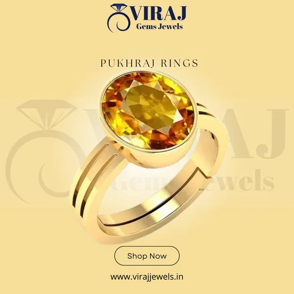 Pukhraj stone in gold ring price online