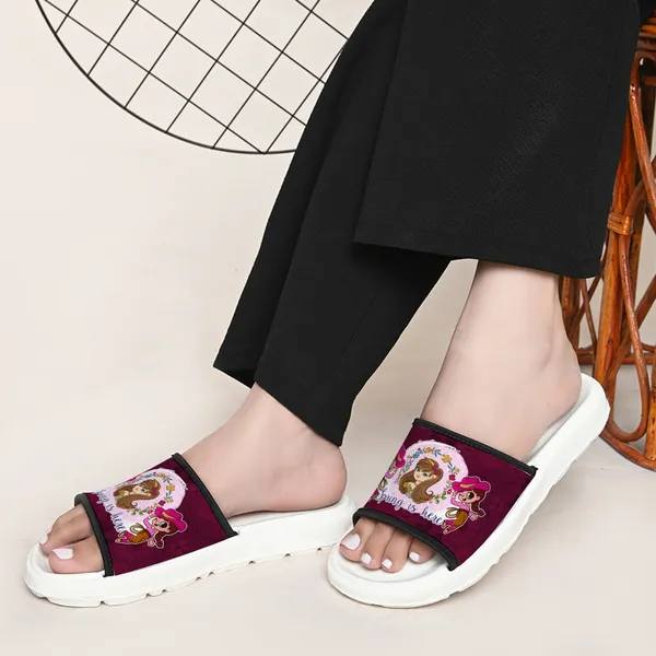 Cute_Girl_Spring_is_Here_Dark_Purple_Women_Slide_Slippers