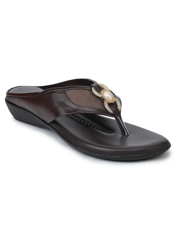 Slippers_for_Women_-_Brown_Vegan_Leather_ComfyStep