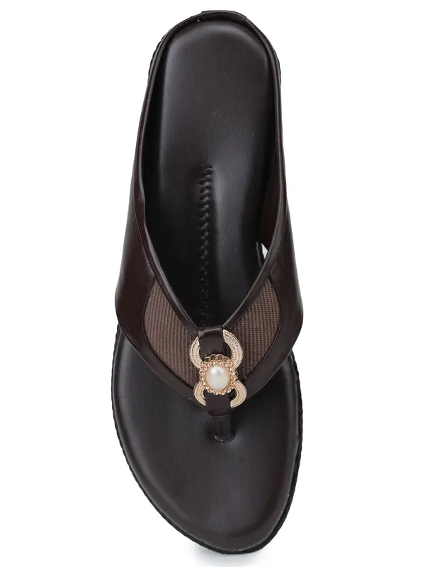 Slippers_for_Women_-_Brown_Vegan_Leather_ComfyStep