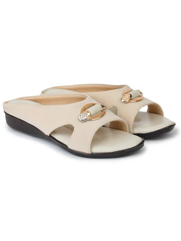 Slippers_For_Women_-_Cream_Vegan_Leather_CozyWalk