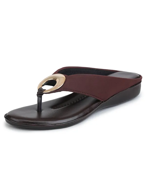 Slippers_for_Women_-_Brown_Vegan_Leather_SoftEase