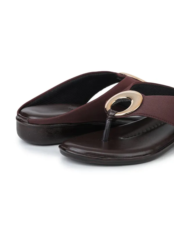 Slippers_for_Women_-_Brown_Vegan_Leather_SoftEase
