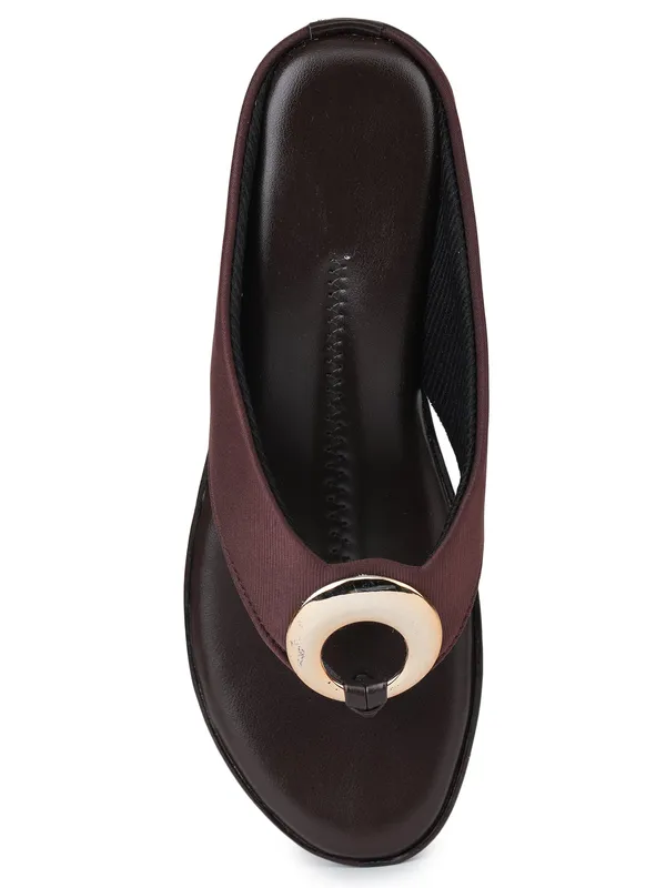 Slippers_for_Women_-_Brown_Vegan_Leather_SoftEase
