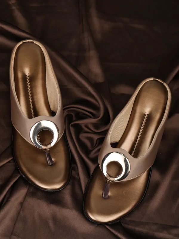 Slippers_For_Women_-_Copper_Vegan_Leather_SoftEase