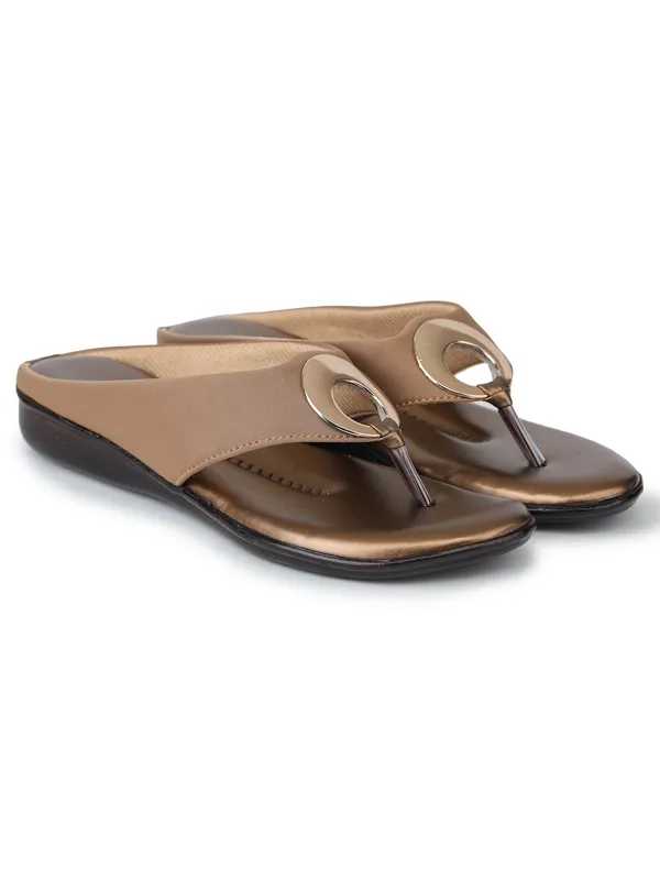 Slippers_For_Women_-_Copper_Vegan_Leather_SoftEase