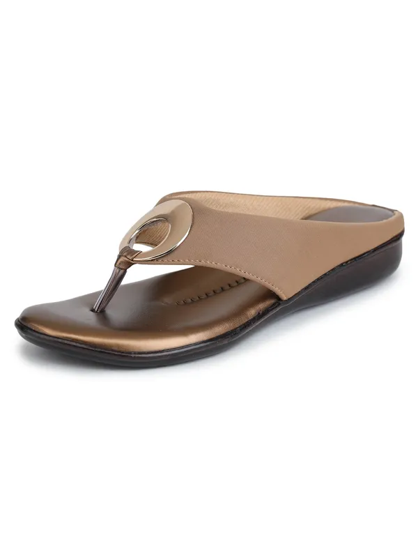 Slippers_For_Women_-_Copper_Vegan_Leather_SoftEase