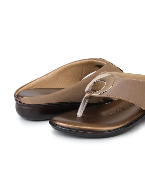 Slippers_For_Women_-_Copper_Vegan_Leather_SoftEase