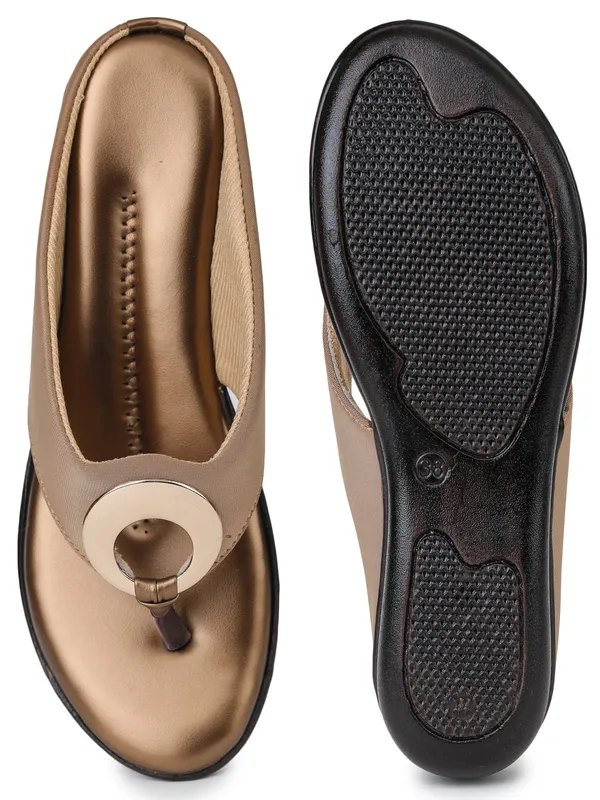 Slippers_For_Women_-_Copper_Vegan_Leather_SoftEase