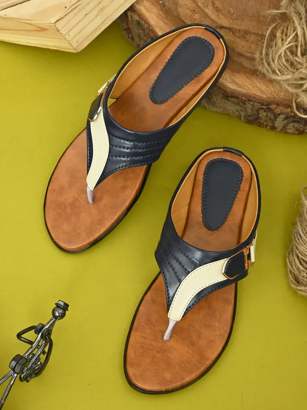 Slippers_for_Women_-_Blue_Vegan_Leather_CozyToes
